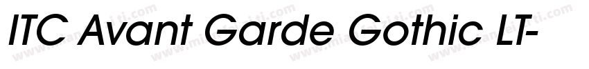 ITC Avant Garde Gothic LT字体转换